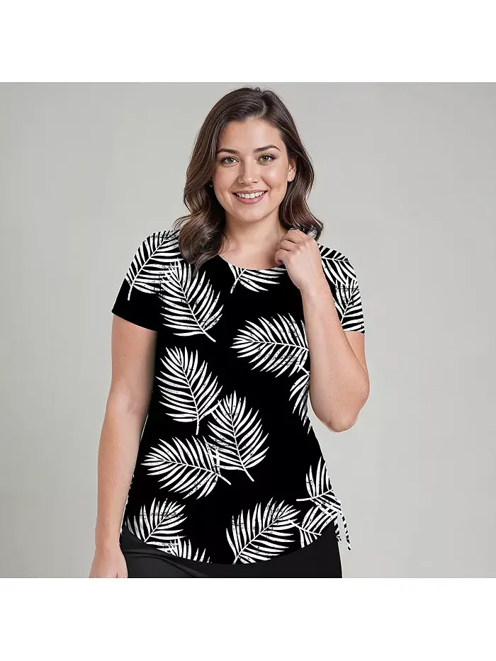 Топ для плавания Adele Plus Size Calypsa — изображение 1 из 2, черный