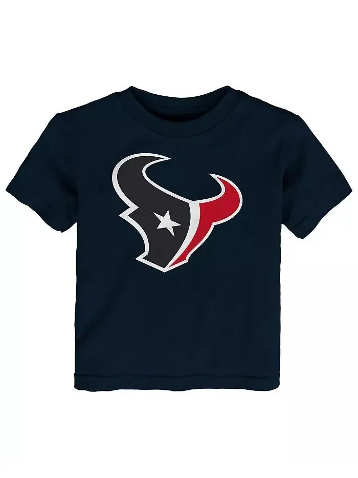 Темно-синяя футболка с логотипом Big Boys and Girls Houston Texans Primary Logo Outerstuff — синий