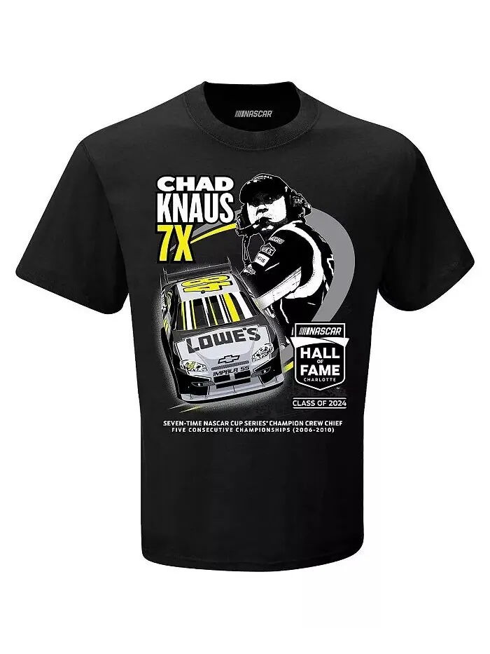 Мужская черная футболка Chad Knaus NASCAR Hall of Fame Class of 2024 Checkered Flag Sports — изображение 3 из 3