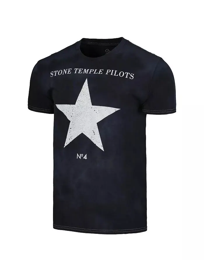 Футболка мужская черная состаренная Stone Temple Pilots No. 4 Global Merch — изображение 2 из 3