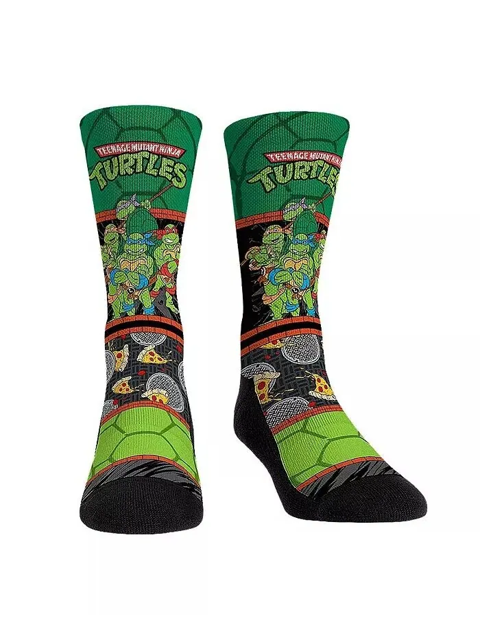 Мужские и женские носки Черепашки-ниндзя Showtime Crew Socks Rock 'Em — без цвета