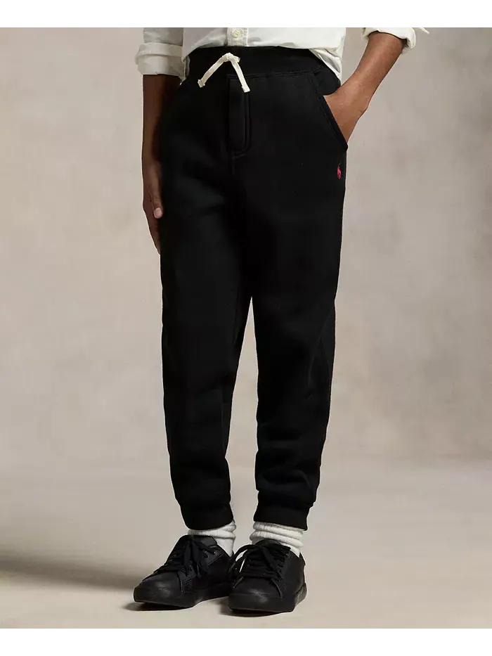 Хлопковые джоггеры с кулиской для мальчиков Big Boys Polo Ralph Lauren — изображение 1 из 6, черный