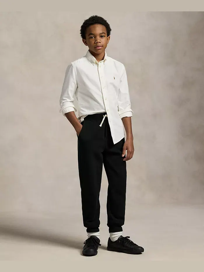 Хлопковые джоггеры с кулиской для мальчиков Big Boys Polo Ralph Lauren — изображение 4 из 6, черный