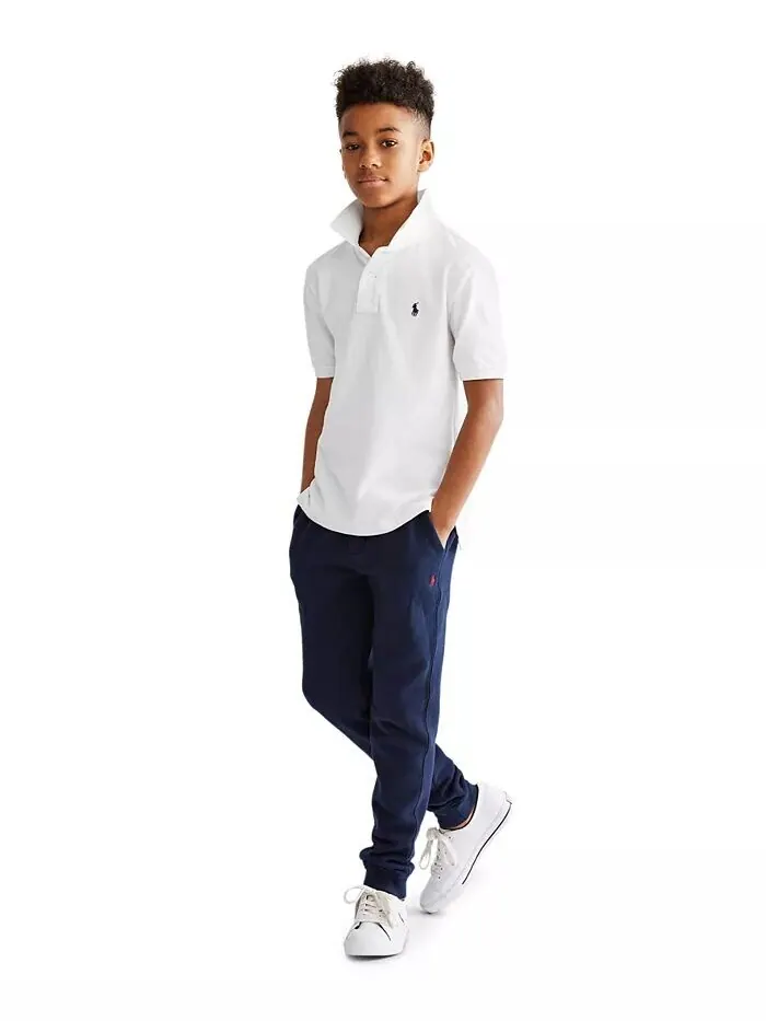 Джоггеры из хлопкового флиса на шнурке для больших мальчиков Polo Ralph Lauren