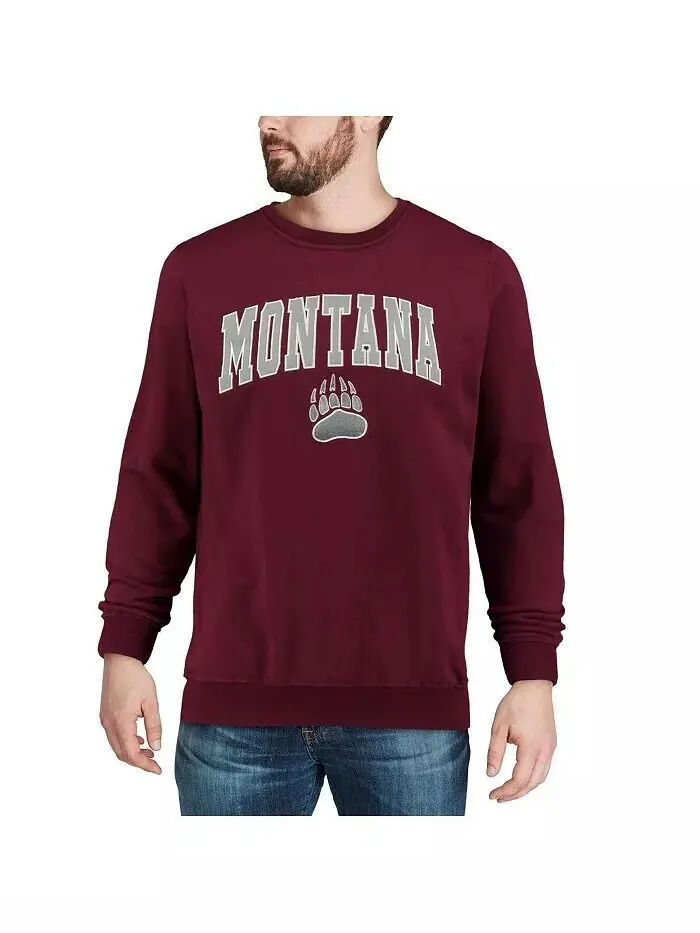 Мужская толстовка Montana Grizzlies с круглым вырезом и логотипом Colosseum — изображение 2 из 4, коричневый