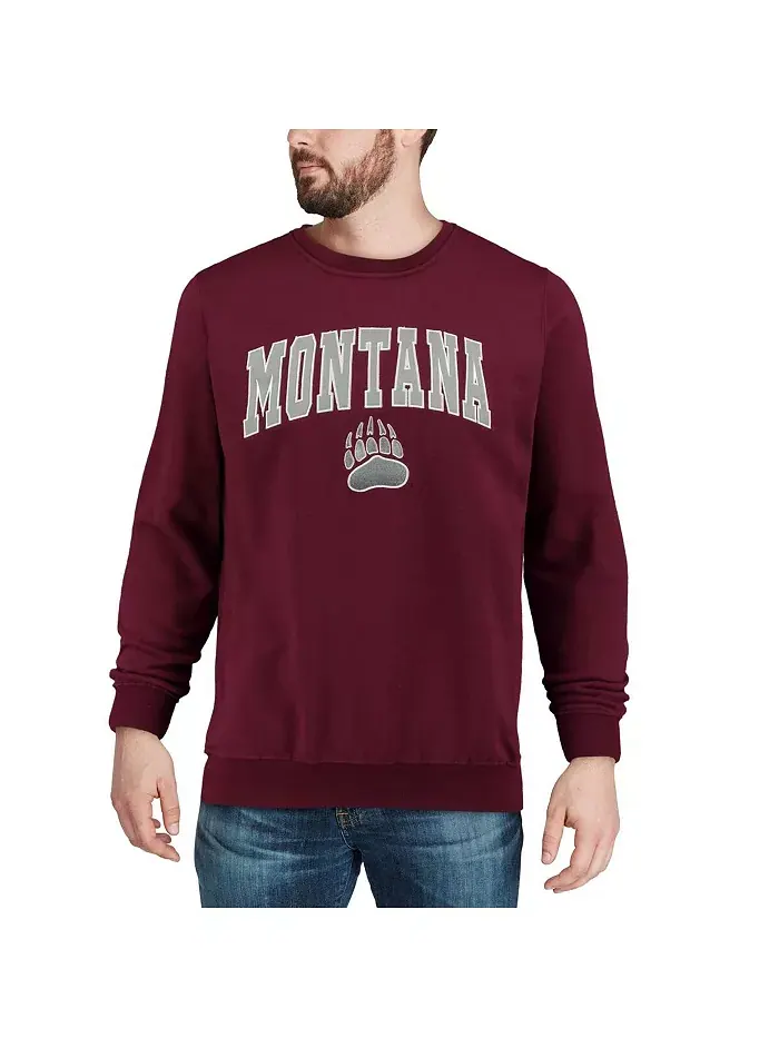 Мужской свитшот с круглым вырезом Montana Grizzlies с аркой и логотипом Colosseum — изображение 2 из 4, серый