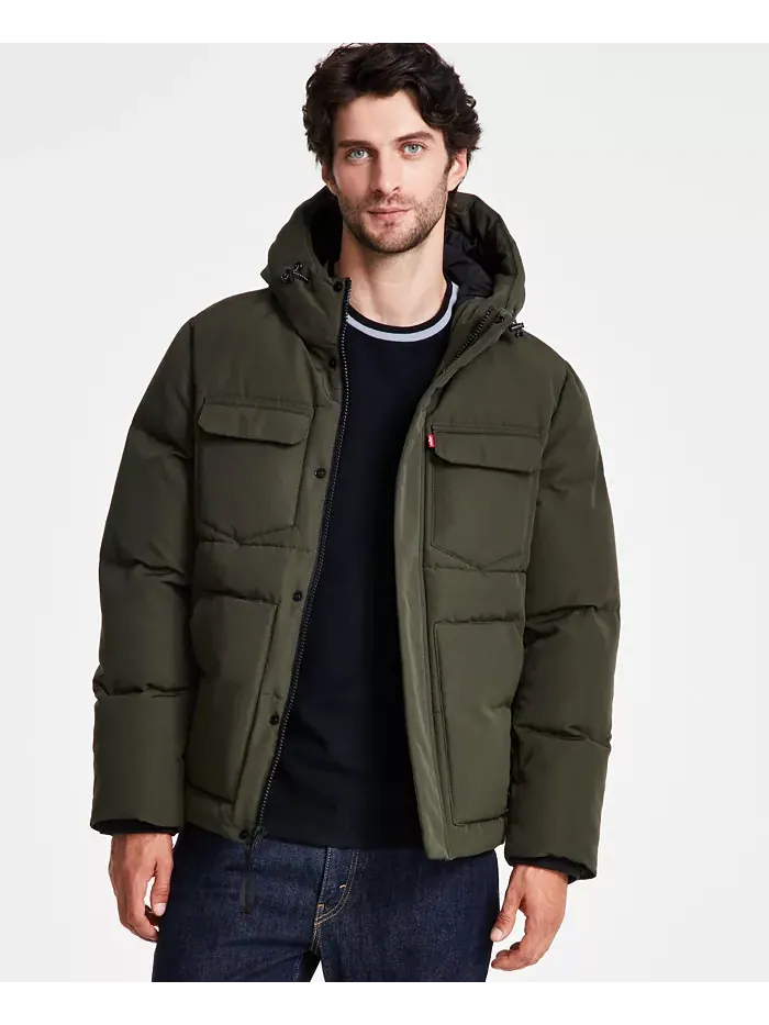 Куртка Levi's Quilted — изображение 2 из 5, оливковый