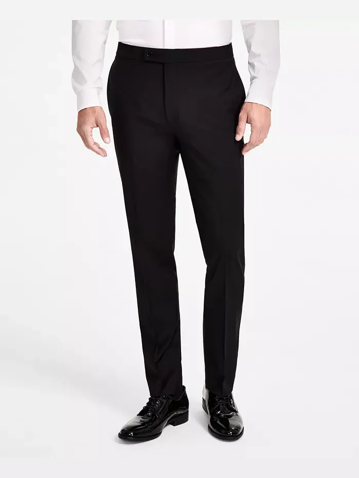 Мужские классические брюки-смокинг из шерстяной смелки, Slim-Fit Calvin Klein — 3