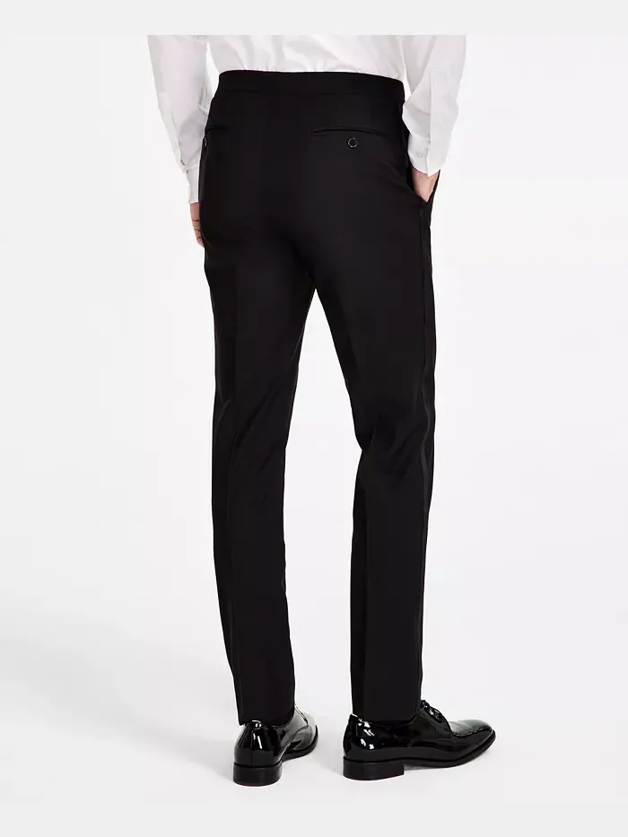 Мужские классические брюки-смокинг из шерстяной смелки, Slim-Fit Calvin Klein — 4