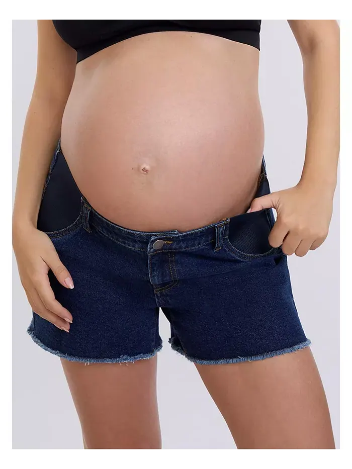 Джинсовые шорты для беременных с заниженной талией - Motherhood Motherhood Maternity — изображение 5 из 5, черный