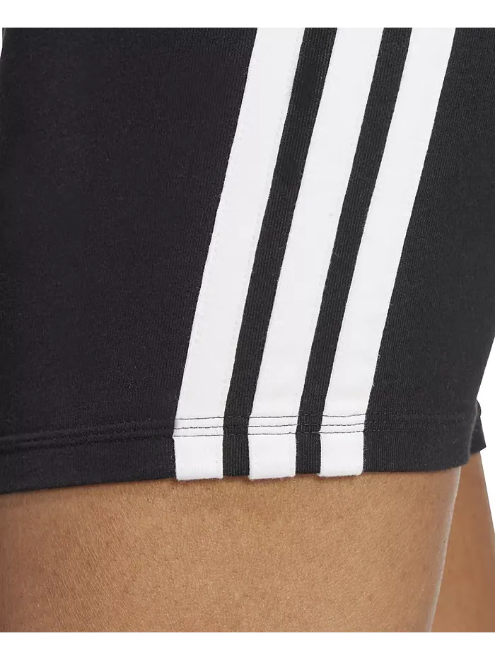 Женские базовые велосипедные шорты с высокой посадкой и 3 полосками adidas — изображение 5 из 5, черный/белый
