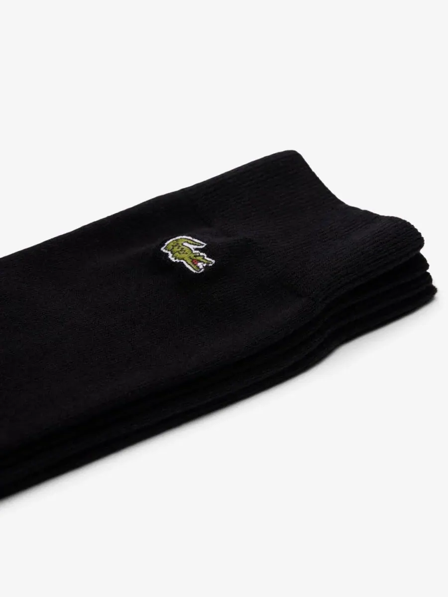 Носки унисекс Lacoste, комплект из 2 пар, высокие — изображение 2 из 3, черный