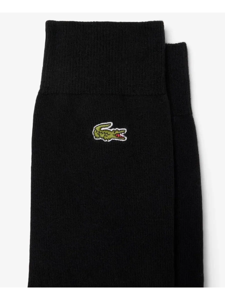 Носки унисекс Lacoste, комплект из 2 пар, высокие — изображение 3 из 3, черный