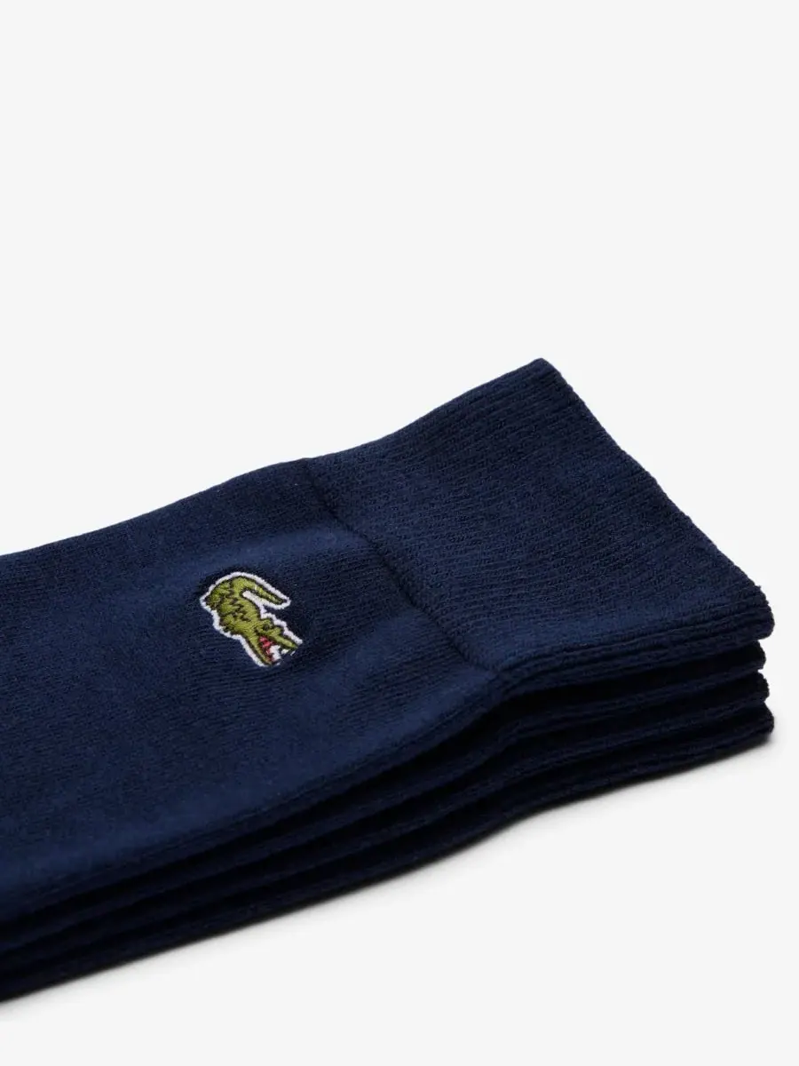 Носки унисекс Lacoste, комплект из 2 пар, высокие — изображение 2 из 3, темно-синий