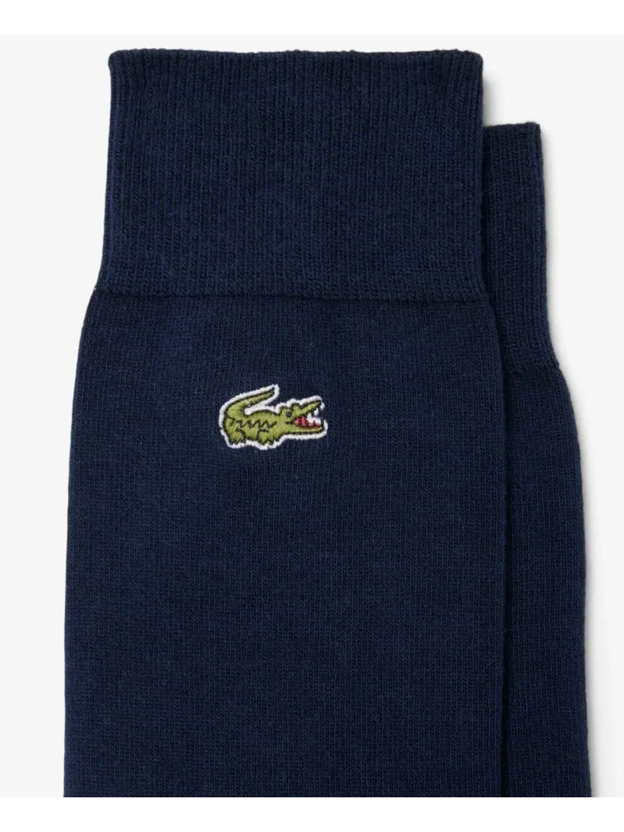 Носки унисекс Lacoste, комплект из 2 пар, высокие — изображение 3 из 3, темно-синий
