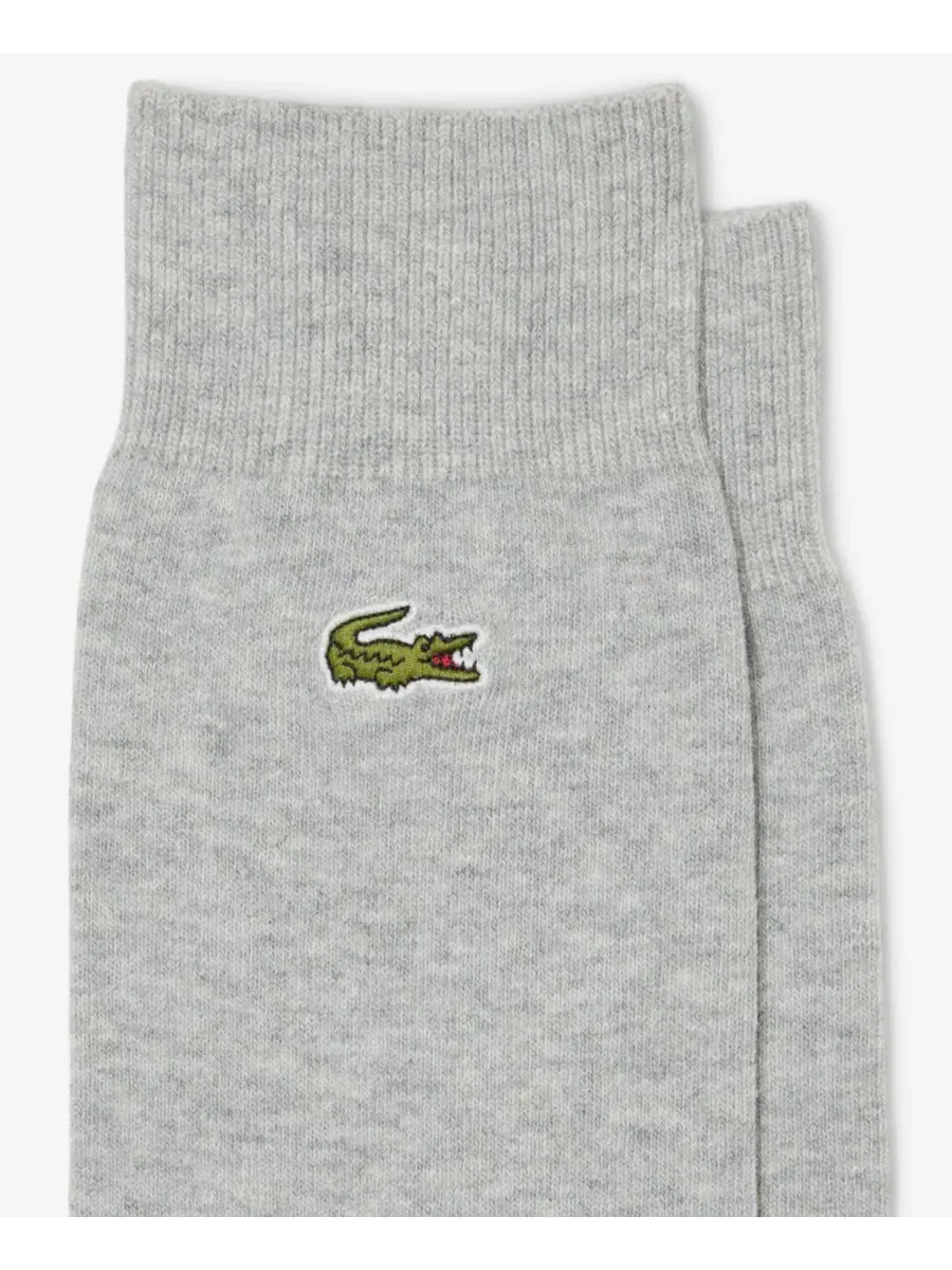 Комплект носков унисекс Lacoste, высокие, серебро chine — изображение 3 из 3, серебристый