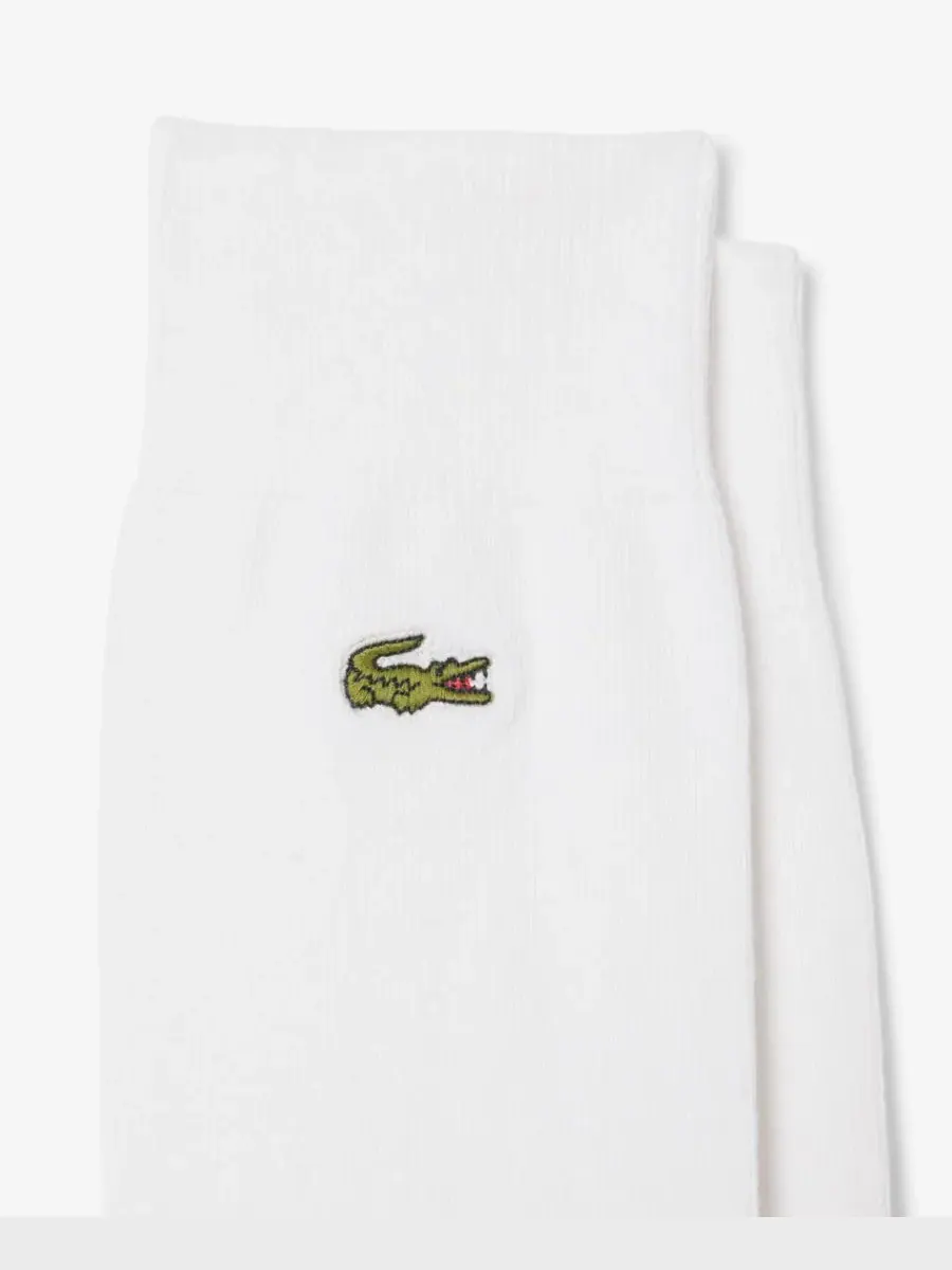 Носки унисекс Lacoste, комплект из 2 пар, высокие — изображение 2 из 3, белый