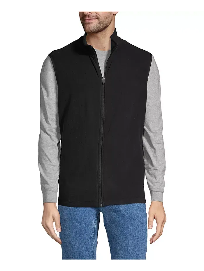 Школьная форма Мужской жилет Thermacheck 100 Fleece Lands' End — изображение 1 из 3, черный