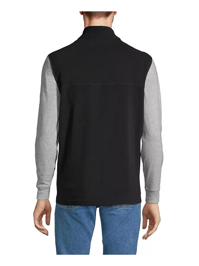 Школьная форма Мужской жилет Thermacheck 100 Fleece Lands' End — изображение 3 из 3, черный