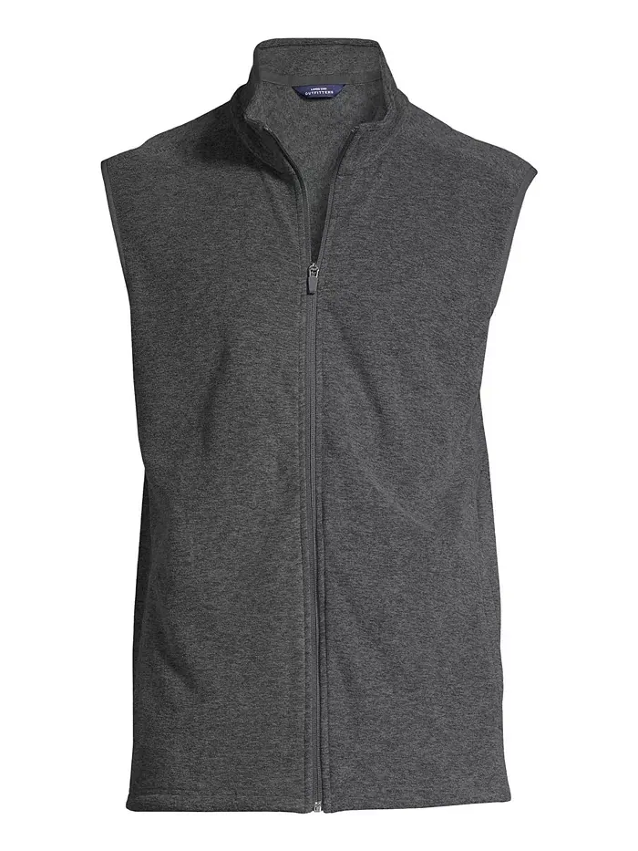 Школьная форма Мужской жилет Thermacheck 100 Fleece Lands' End — изображение 2 из 3, серый