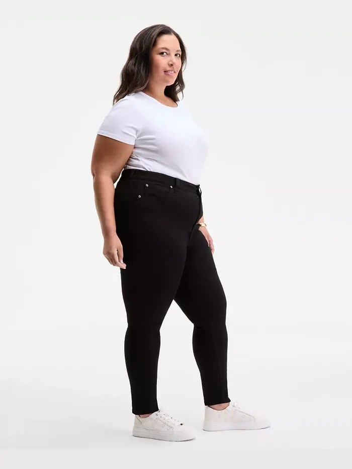 Модные джинсы-скинни больших размеров с высокой талией On 34th — изображение 2 из 4, черный