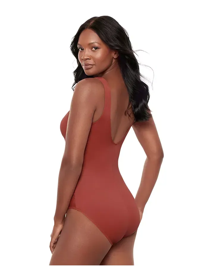 Женский цельный купальник Rock Solid Avra на косточках Miraclesuit — изображение 2 из 4, терраковый