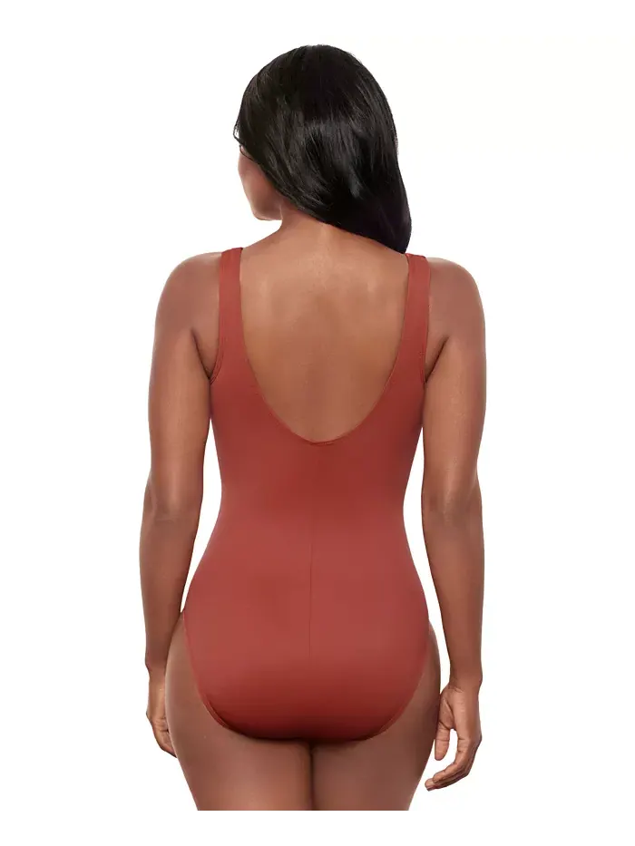 Женский цельный купальник Rock Solid Avra на косточках Miraclesuit — изображение 3 из 4, терраковый