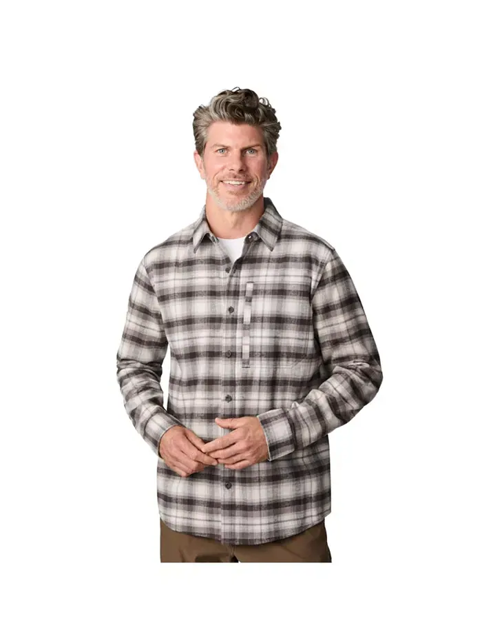 Мужская фланелевая рубашка Easywear Free Country — изображение 1 из 7, коричневый