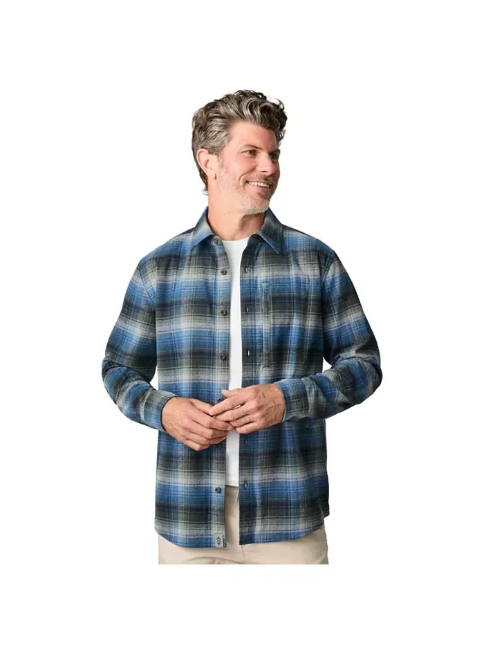 Мужская фланелевая рубашка Easywear Free Country — изображение 1 из 7, зеленый