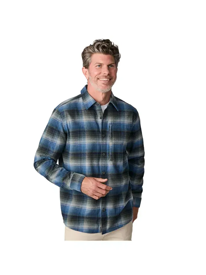 Мужская фланелевая рубашка Easywear Free Country — изображение 2 из 7, зеленый