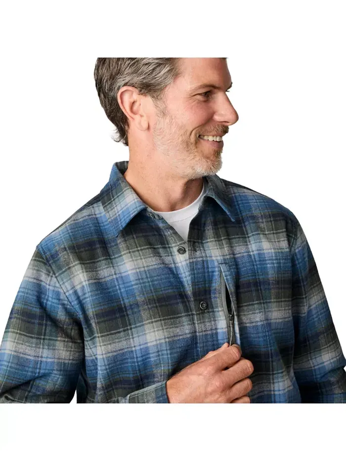 Мужская фланелевая рубашка Easywear Free Country — изображение 4 из 7, зеленый