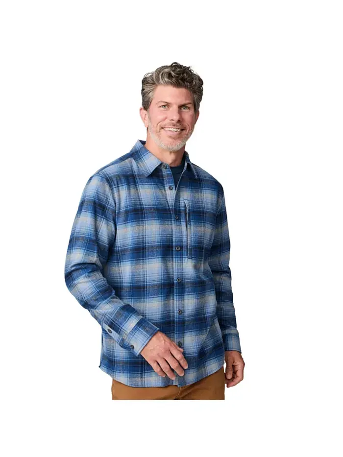 Мужская фланелевая рубашка Easywear Free Country — изображение 2 из 6, синий