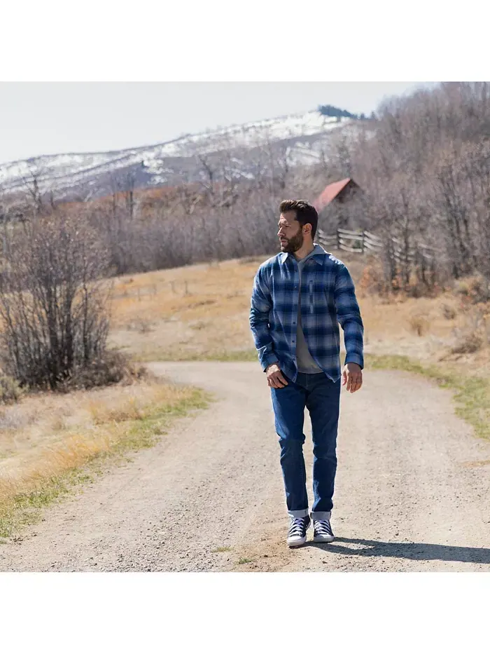 Мужская фланелевая рубашка Easywear Free Country — изображение 6 из 6, синий