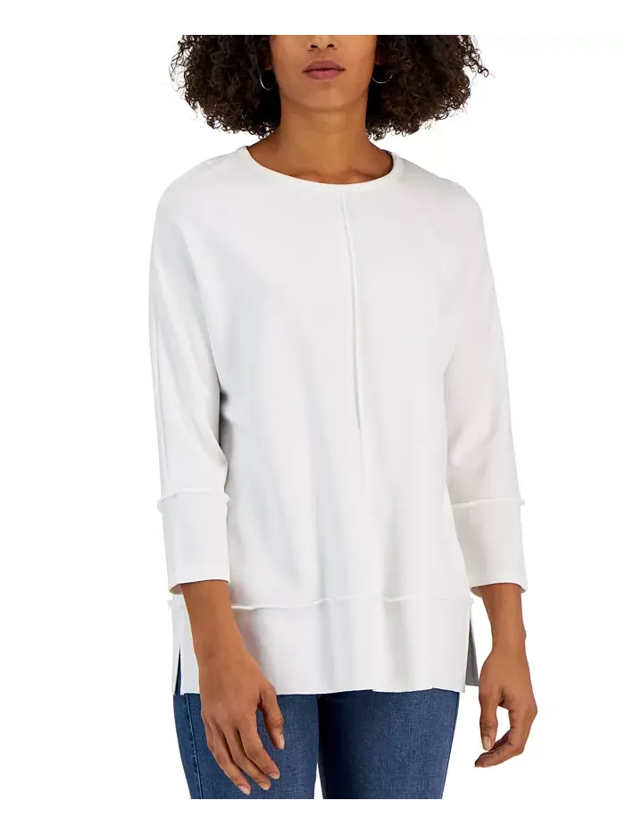 Женская туника Serenity Knit с рукавами 3/4, PXS-XL Jones New York — изображение 2 из 2, белый