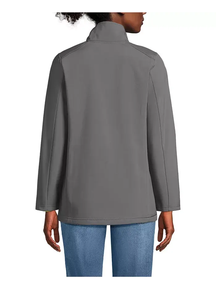 Женская куртка Soft Shell Lands' End — изображение 2 из 4, серый
