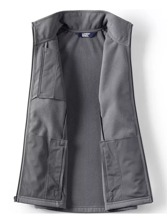Женская куртка Soft Shell Lands' End — изображение 4 из 4, серый