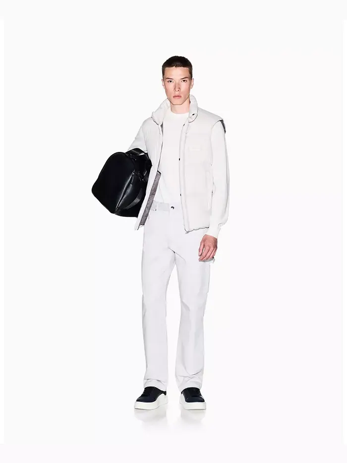 Мужская уютная пуховая жилетка Lab A|X Armani Exchange — изображение 3 из 5, белый