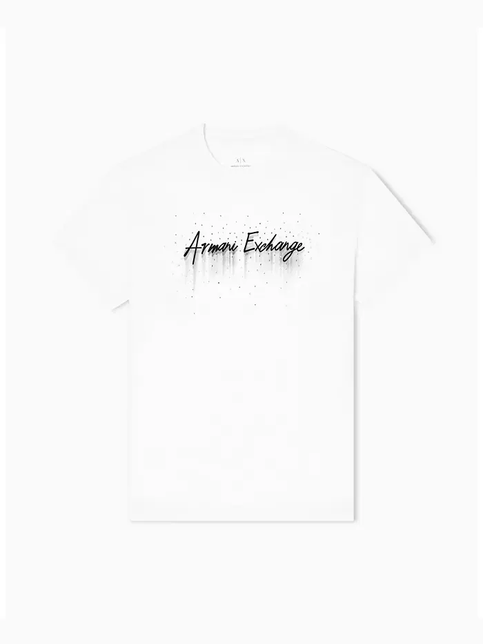Мужская футболка Night Lab с принтом и декором A|X Armani Exchange — изображение 4 из 4, белый