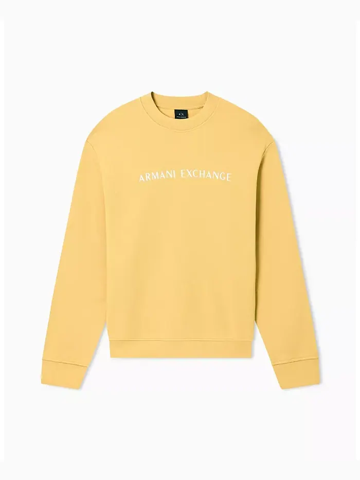 Мужская флисовая толстовка с принтом на груди A|X Armani Exchange — изображение 5 из 5, желтый