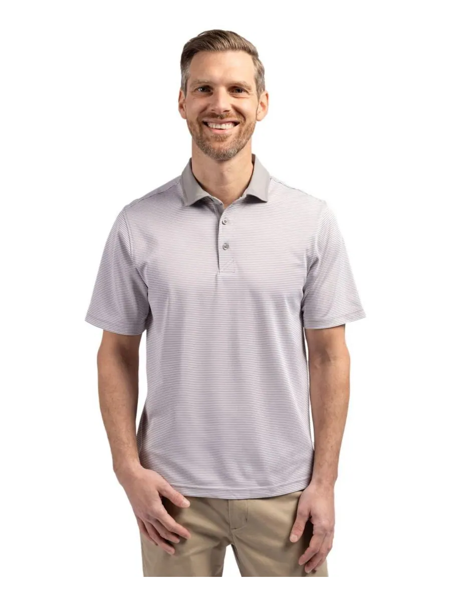 Рубашка-поло Cutter Buck Virtue Eco Pique Micro Stripe из переработанного материала больших — белый