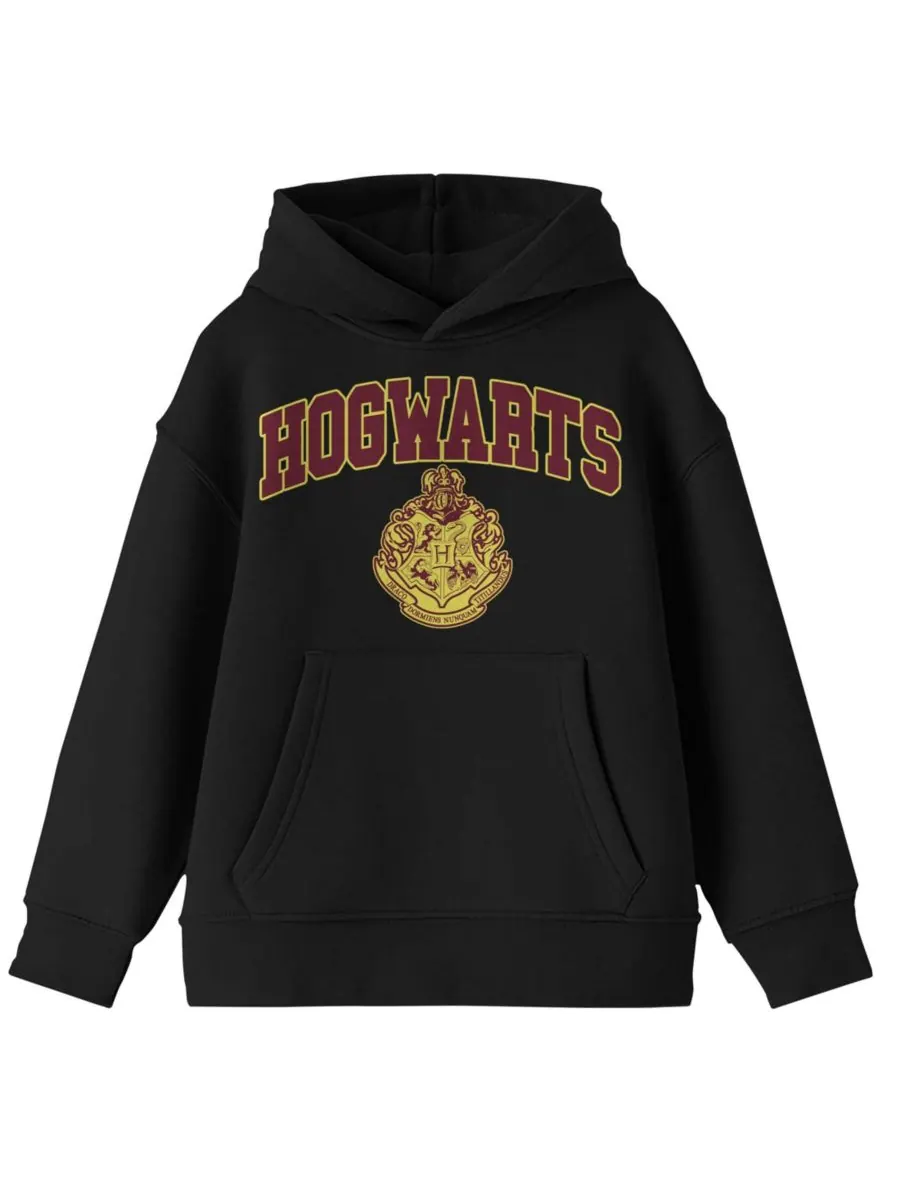 Детская черная толстовка с капюшоном и гербом Хогвартса Harry Potter — изображение 2 из 2, черный