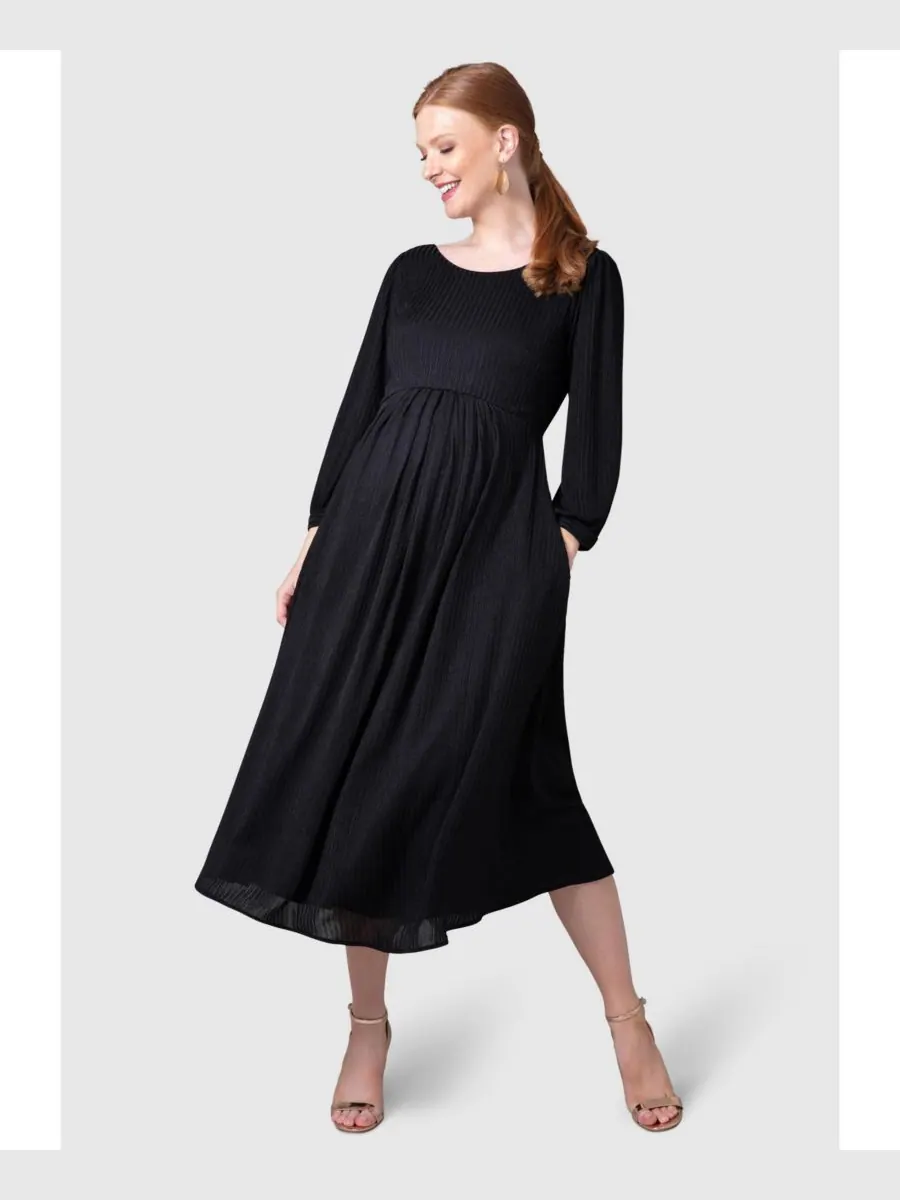 Платье для беременных Tiffany Rose Isla в рубчик из трикотажа Tiffany Rose Maternity — изображение 1 из 8, черный