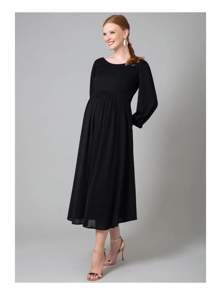 Платье для беременных Tiffany Rose Isla в рубчик из трикотажа Tiffany Rose Maternity — изображение 4 из 8, черный