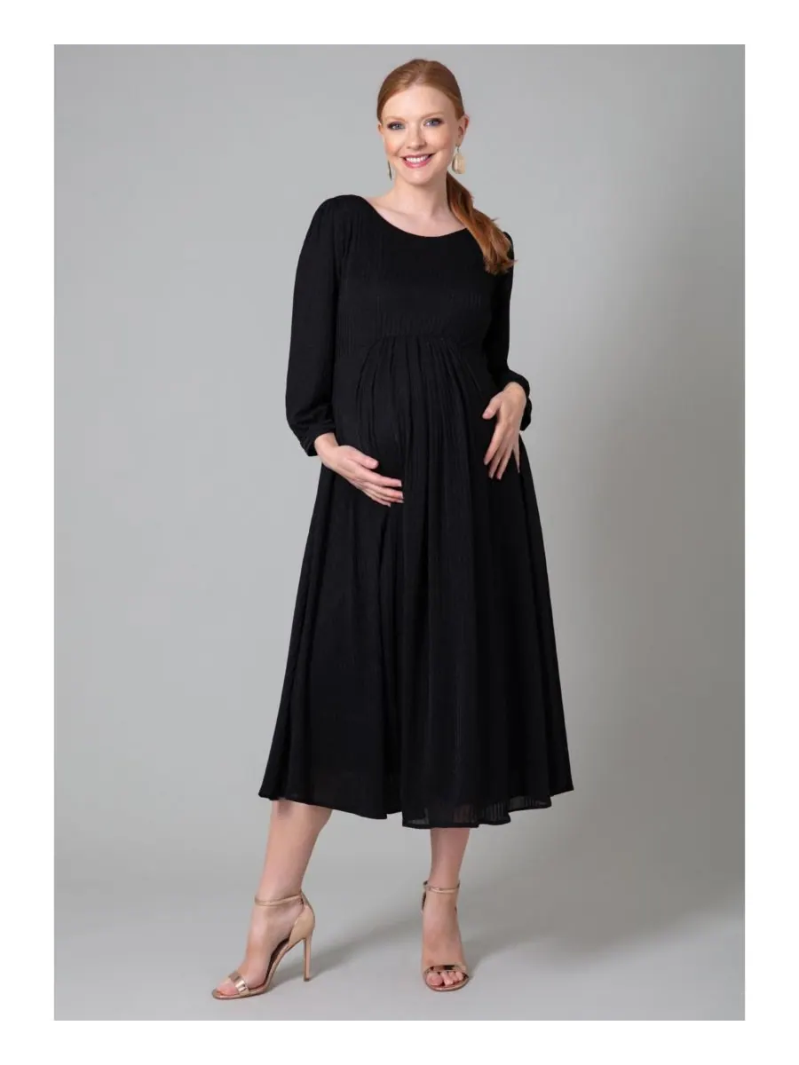 Платье для беременных Tiffany Rose Isla в рубчик из трикотажа Tiffany Rose Maternity — изображение 5 из 8, черный