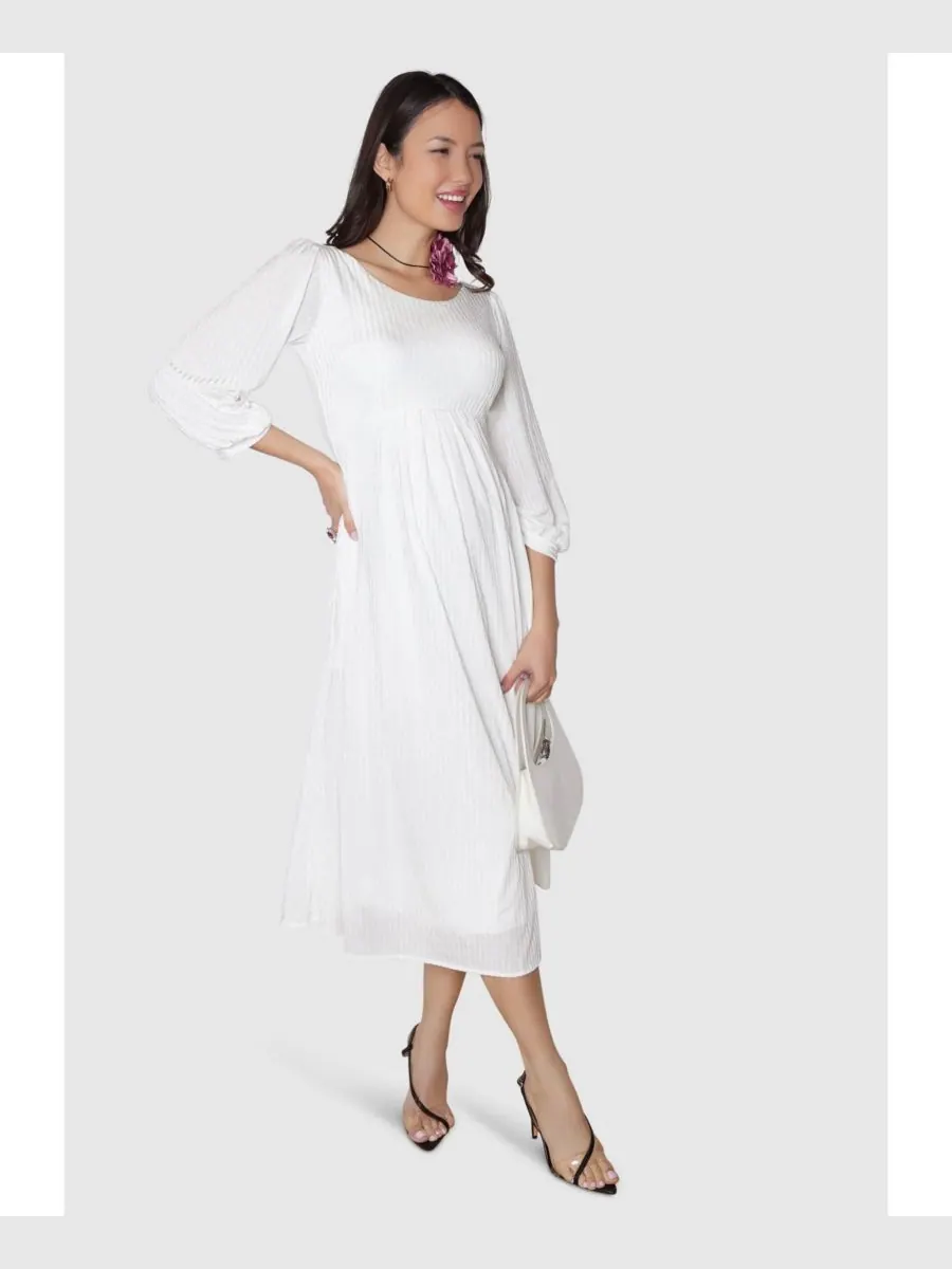 Платье для беременных Tiffany Rose Isla в рубчик из трикотажа Tiffany Rose Maternity — белый