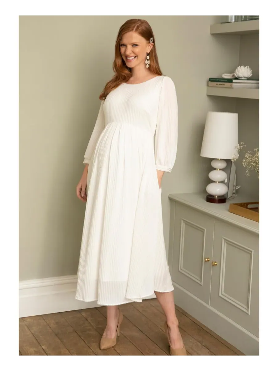 Платье для беременных Tiffany Rose Isla в рубчик из трикотажа Tiffany Rose Maternity — изображение 4 из 8, белый