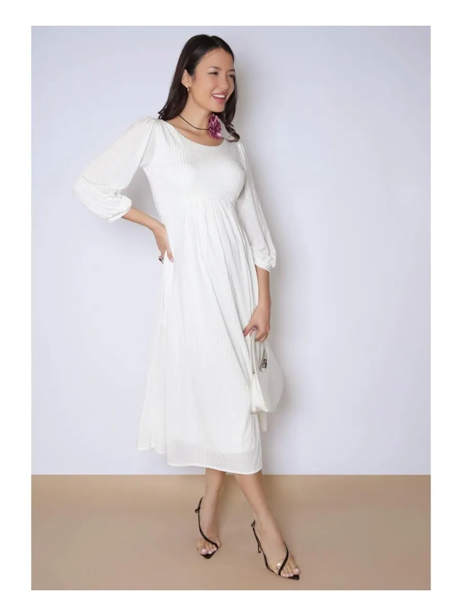 Платье для беременных Tiffany Rose Isla в рубчик из трикотажа Tiffany Rose Maternity — изображение 7 из 8, белый