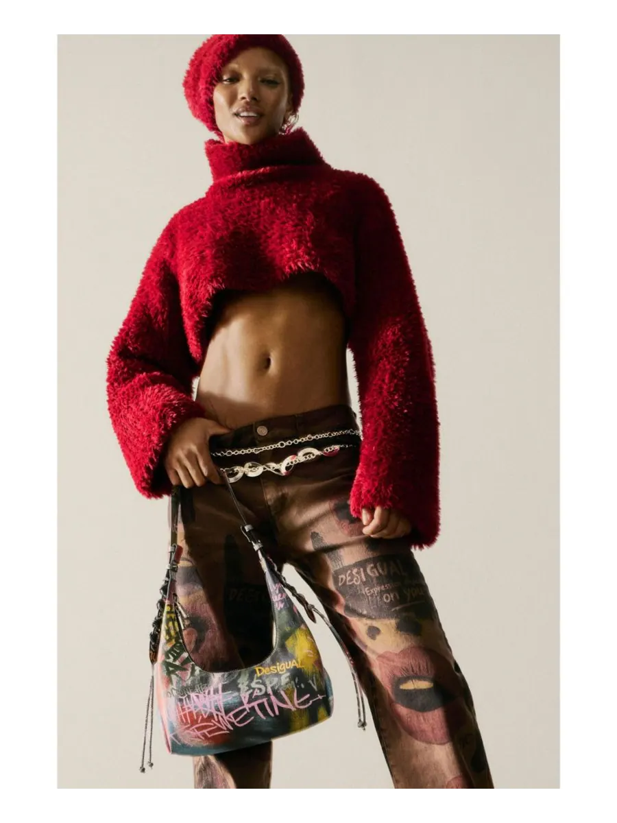 Женские джинсы с принтом Desigual — изображение 6 из 6, коричневый