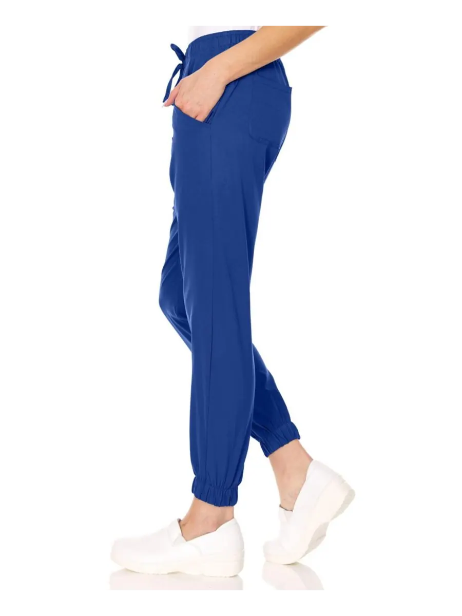 Брюки-джоггеры Leah Plus Size с пятью карманами, эластичные, желтые, размер 3XL Medichic — изображение 3 из 5, синий