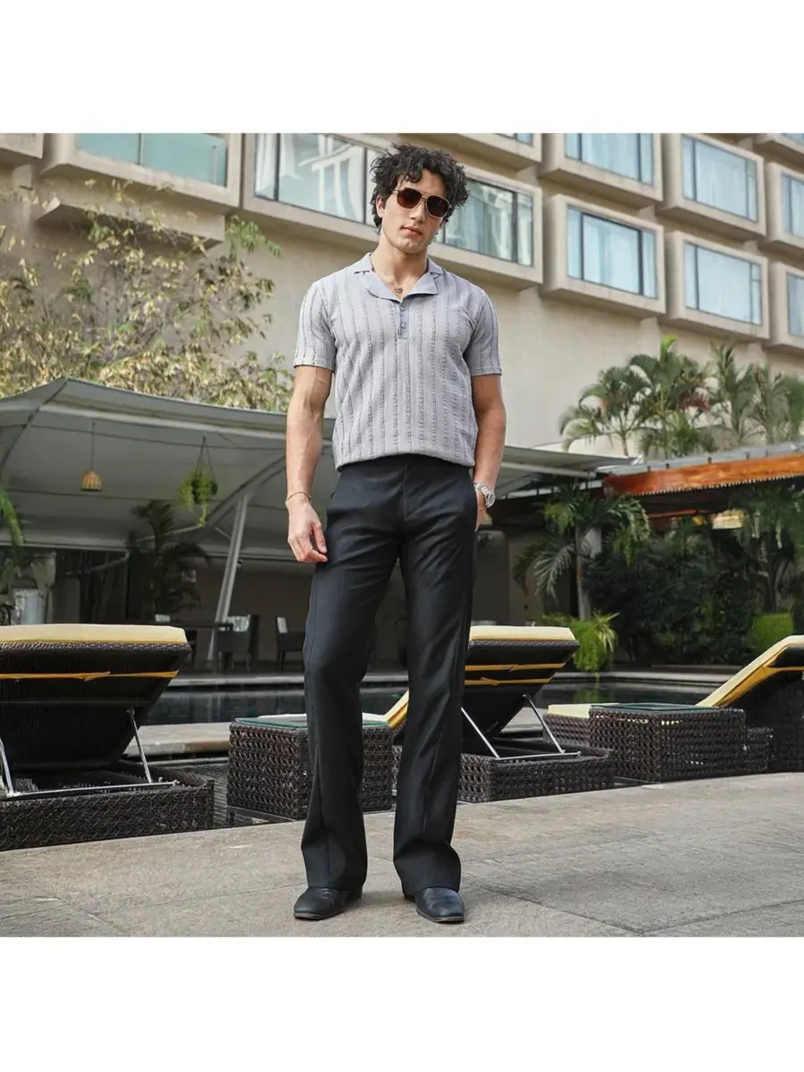Campus Sutra Мужская поло-футболка Coin Grey Wicker-Tactitle — изображение 3 из 7, серый